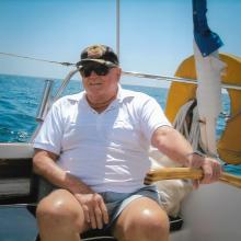 Glen loved all elements of the water - sailing included