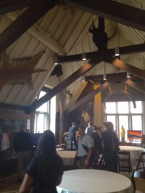 The Game Room at the Explorer's Club is full of old safari trophy hunts that would never be taken today.
