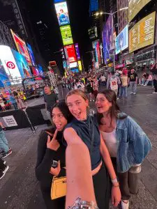 Some 2026 OWUSS Interns in Times Square in New York City